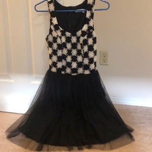 Black & white tulle dress